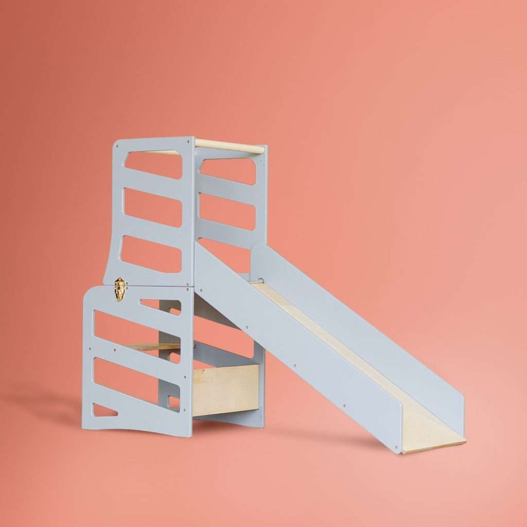 3 in 1 stripe design
kitchen helper tower / desk / slide