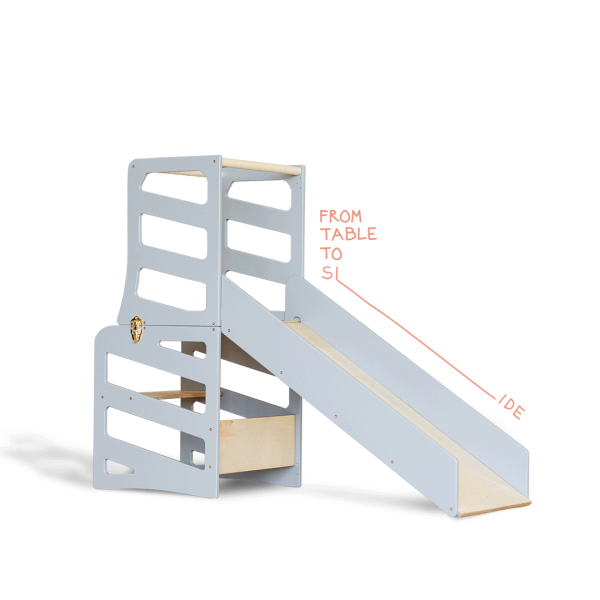3 in 1 stripe design kitchen tower / desk / slide