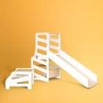 4 in 1 stripe design kitchen tower / desk / slide + small step stool