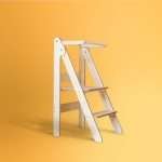 3 in 1 tree design kitchen helper tower / desk / slide + small step stool