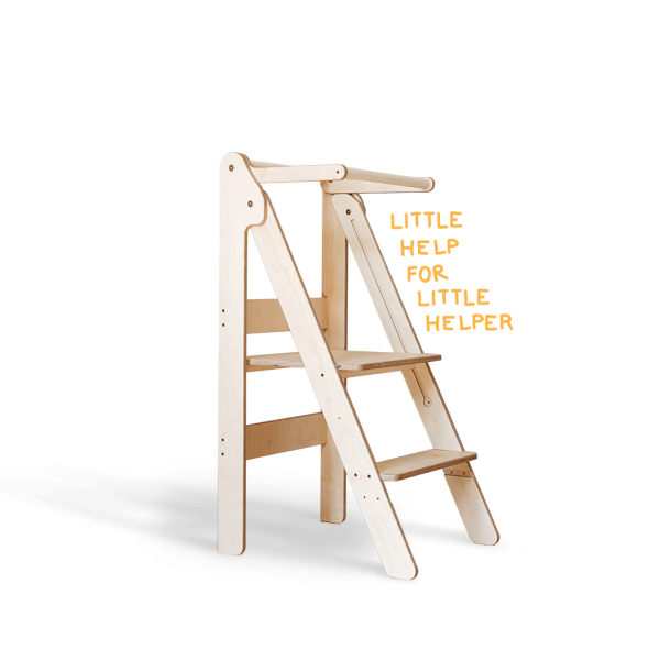 3 in 1 tree design kitchen helper tower / desk / slide + small step stool