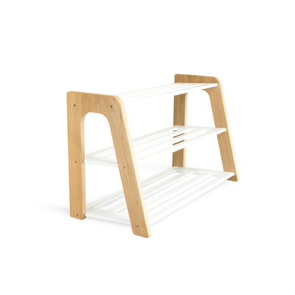 Slotted shoe rack
