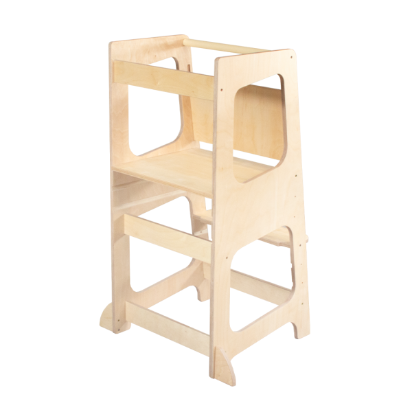Extra safety height adjustable kitchen tower
