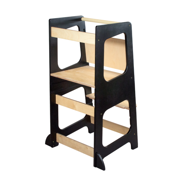 Extra safety height adjustable kitchen tower