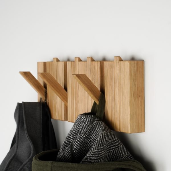 Solid Oak Coat Rack - Karl